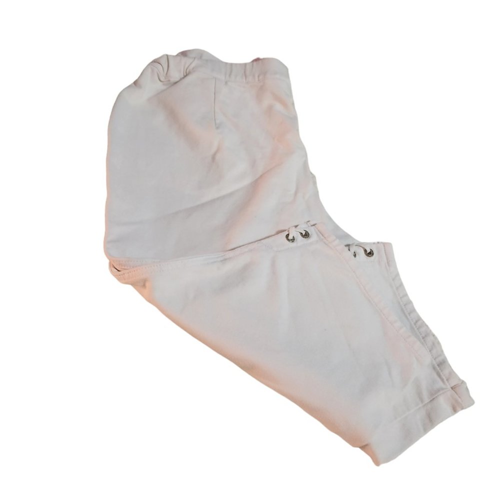 Quacker Factory DreamJeannes Pedal Pusher w/Grommet & Lace Up Detail - White - L
